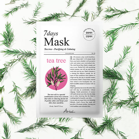 Ariul Seven Days Mask Pack Tea Tree M, 10 Sheets x 3 Pack
