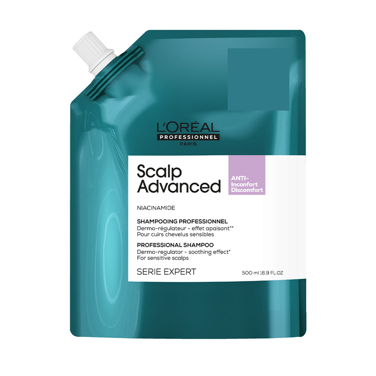 L'Oreal Professionnel Scalp Advanced Anti-Discomfort Shampoo Refill 500ml (Sensitive Scalp)