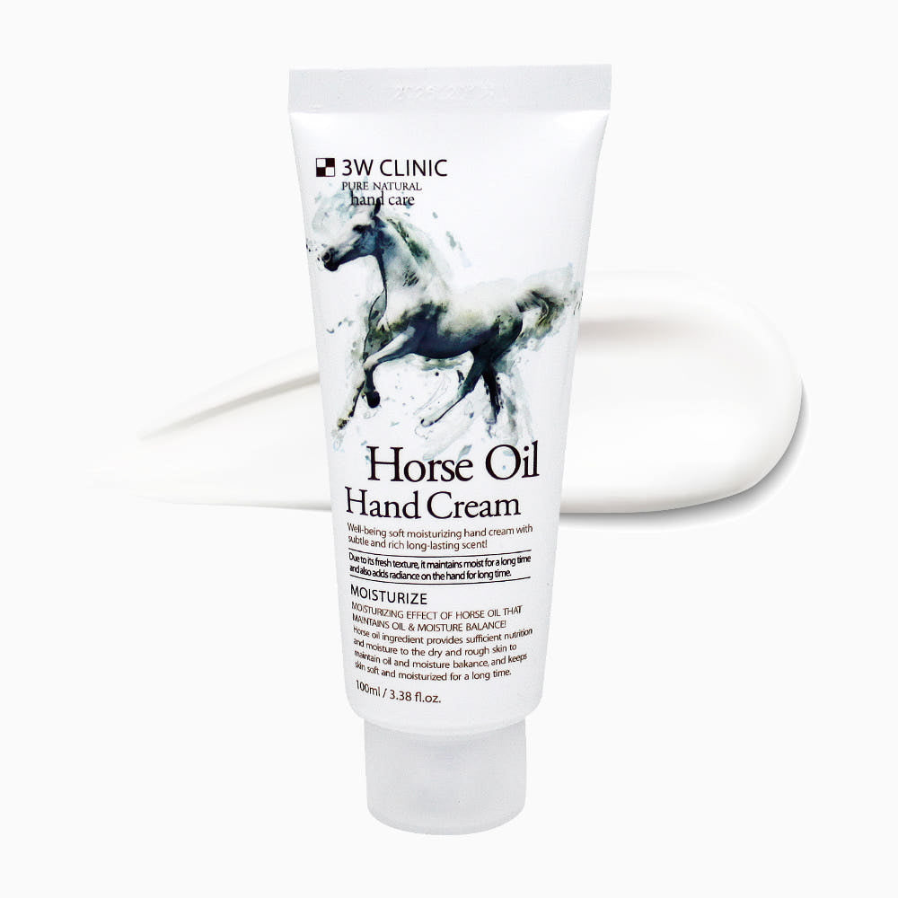 3W CLINIC Moisturizing Horse Oil Hand Cream 100ml