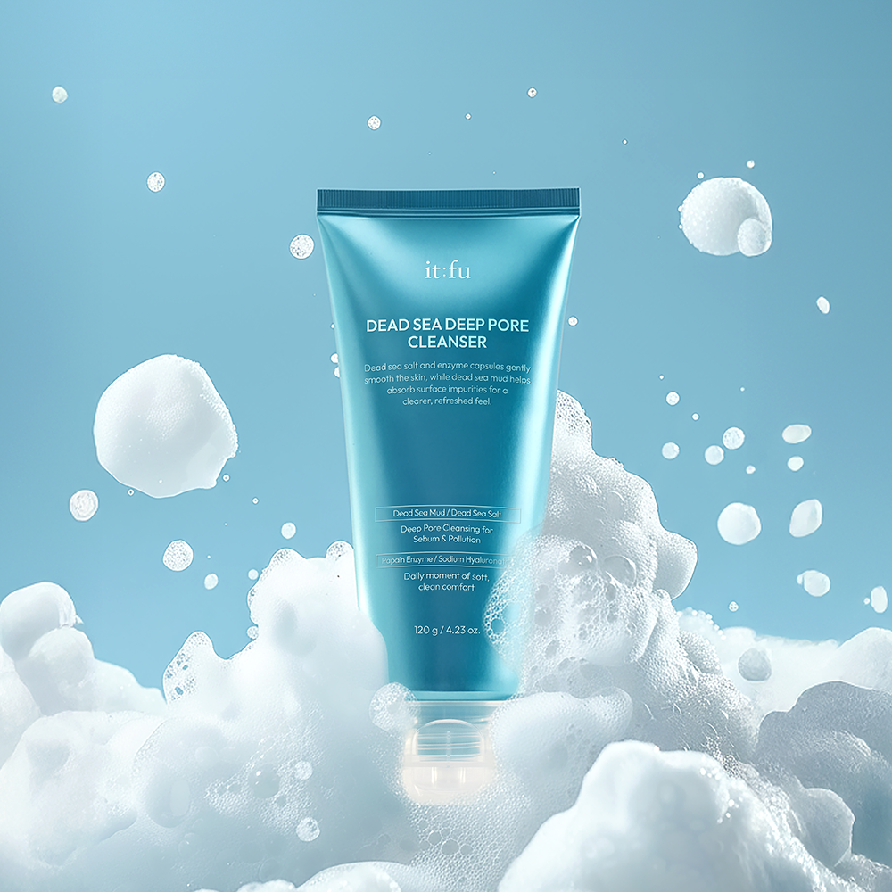 Itfu Dead Sea Salt Enzyme Deep Cleansing Cream Foam 120g