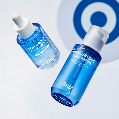 SNP Hyaluronic Pore Refine Correcting Serum 50ml + Real Hyal Shot 30ml Set