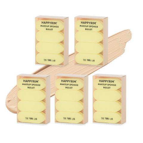 The Tool Lab x HappyLim Makeup Sponge Puff Bulk 5-Pack (Jumbo 3pcs / Bullet 4pcs / Original 4pcs)