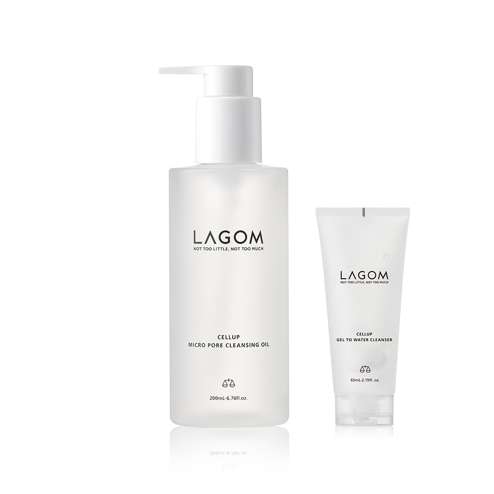 Lagom Celeb Micro Pore Cleansing Oil 200ml + Gel-to-Water Cleanser 65ml