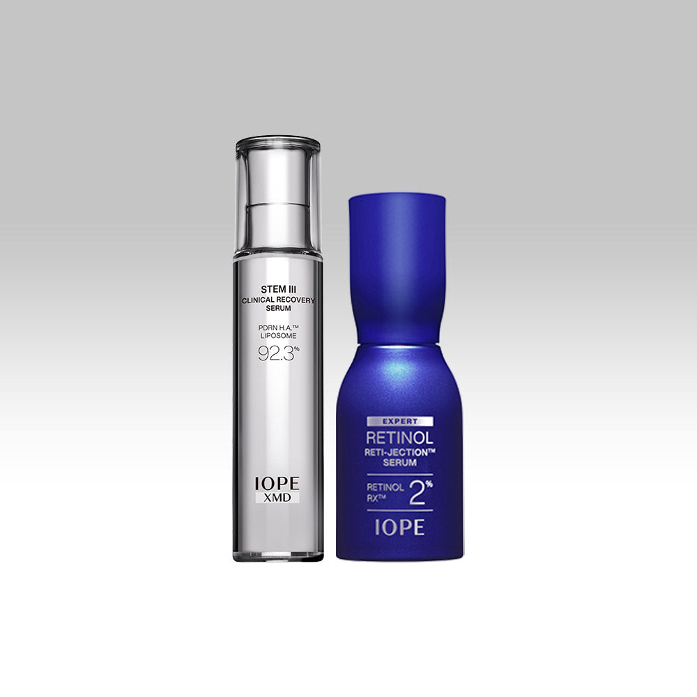 IOPE XMD Stem3 Serum 50ml + Retinol Retijection Serum 50ml