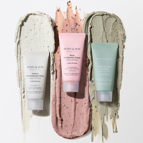 Mary&May Vegan Wash-Off Mask Mini 5-Piece 30g x 5