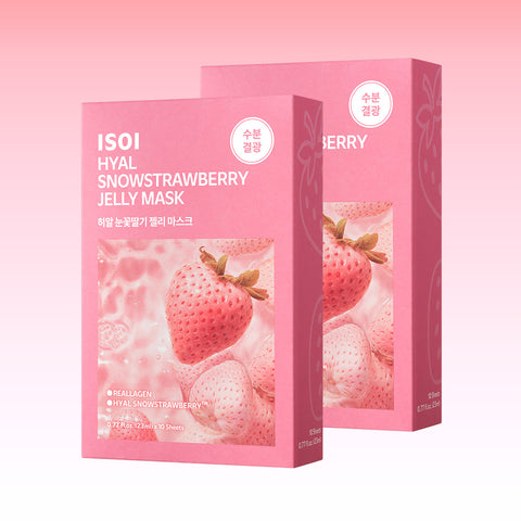 ISOI Hyaluronic Snowflake Strawberry Jelly Mask 10P (2 pack)