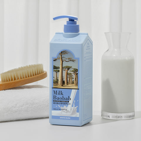 Milk Baobab Body Wash White Musk Set 1000ml + 500ml + 32ml