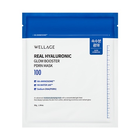 Wellage Real Hyaluronic Glow Booster PDRN Mask (1 sheet)