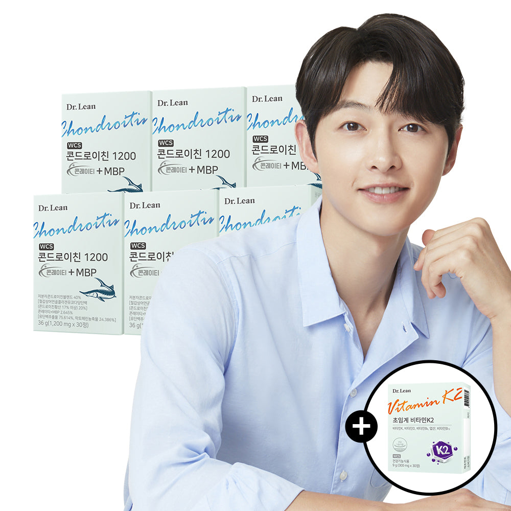 Dr. Lean Song Joong-ki Sturgeon Chondroitin 1200 Conlati + MBP 30 Tablets 6 Months (6 Pack)