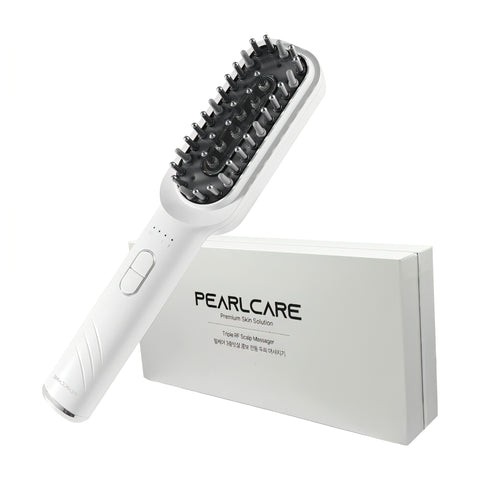 Pearlcare 3-Comb Electric Scalp & Hair Brush EMS Galvanic Scalp Massager