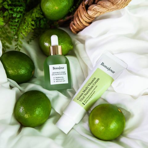 Bonajour Vegan Green Vitamin Serum + Cream Set (2-piece)