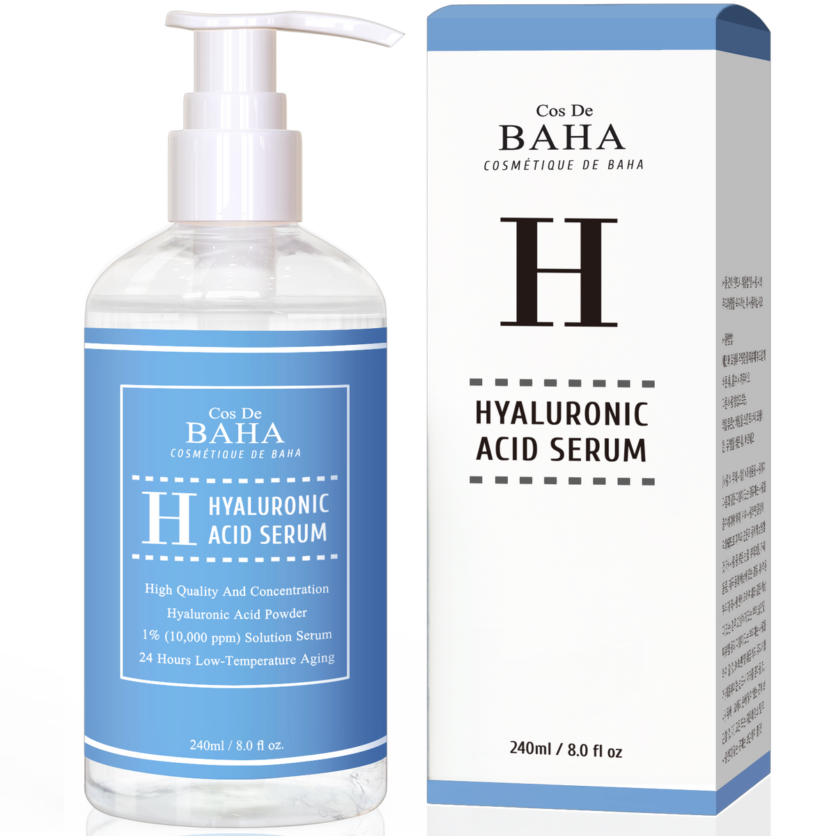 Cos De BAHA 1% Hyaluronic Acid (Medium Molecular) Hydrating Serum 240ml