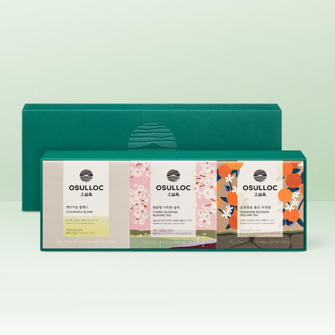 OSULLOC Best Premium Tea Gift Set (3 Types x 3 Tea Bags)