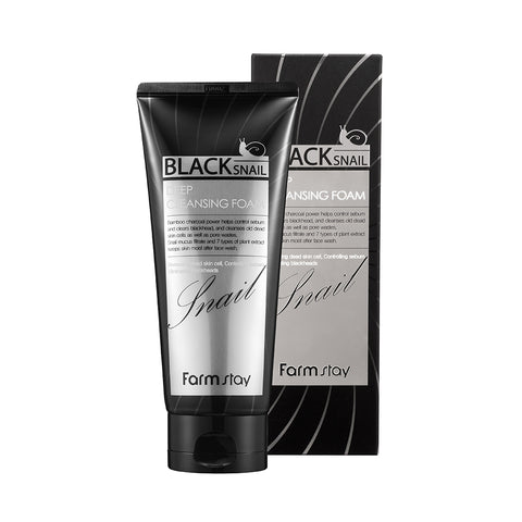 Farmstay Black Snail Deep Cleansing Foam 180ml