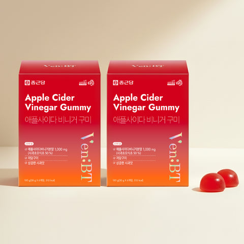 Chongkundang VenBT Daily Care Apple Cider Vinegar Gummy 60 Gummies (2 Pack) Low-Sugar Jelly
