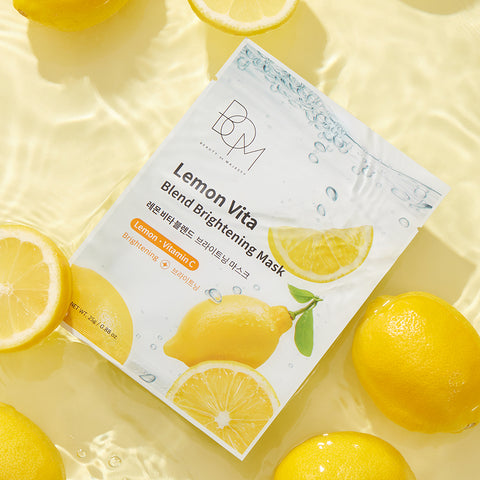 BOM Lemon Vita Blend Brightening Mask Pack 10sheets