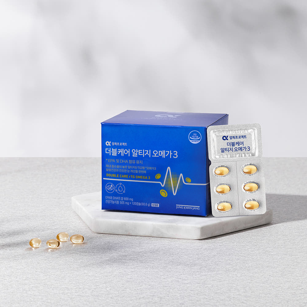 JungKwanJang Alpha Project Double Care rTG Omega-3 505 mg 120 Capsules (2 months)