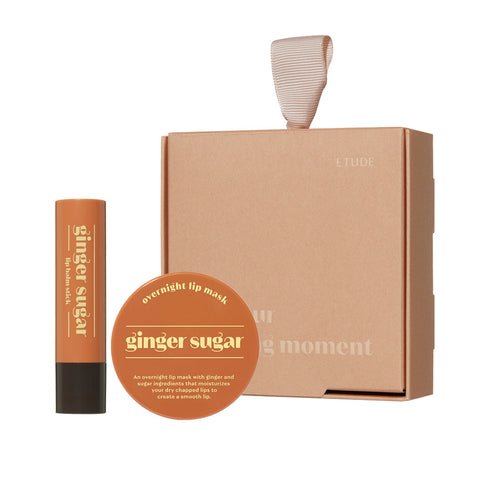 ETUDE Ginger Sugar Overnight Lip Mask 23g + Lip Balm Stick 3.7g 2-Piece Set