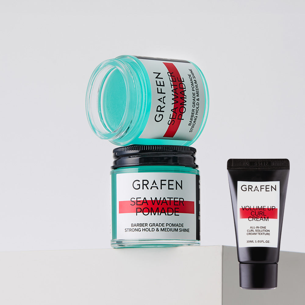 Grafen Jeju Sea Water Water-Based Pomade Wax 100g (2 Pack) - Mini Color Cream Gift
