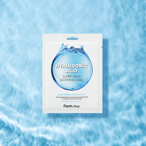 Farmstay Hyaluronic Super Aqua Soothing Mask 25ml 10 sheets (2 pack)