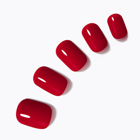 Dashing Diva Magic Press Red Pop (Regular Round) Nail Tips