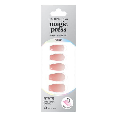 Dashing Diva Magic Press Rose Burn (Coffin) Nail Tips