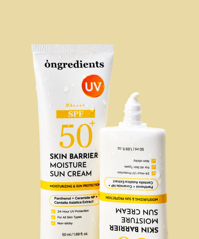 Ongredients Skin Barrier Moisture Sun Cream + Radiant Cream