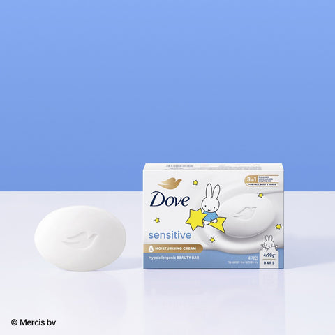 Dove x Miffy Vegan Sensitive Beauty Bar 90g (4 Pack)
