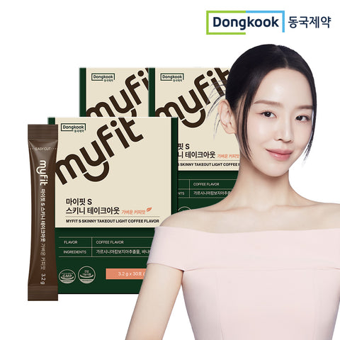 DongKook MyFit S Skinny Takeout Coffee Flavor 3 Boxes (96g per box 3.2g x 30 sachets)