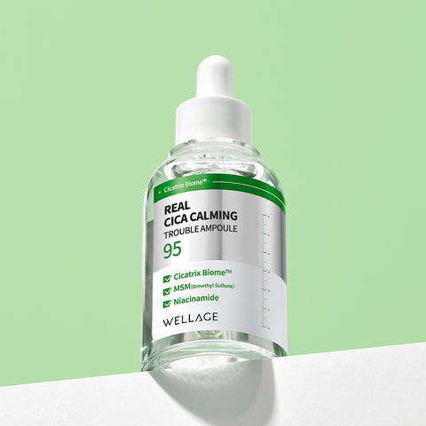 Wellage Real Hyaluronic Blue 100 Ampoule 100ml + Real Cica Calming 95 Trouble Ampoule 50ml