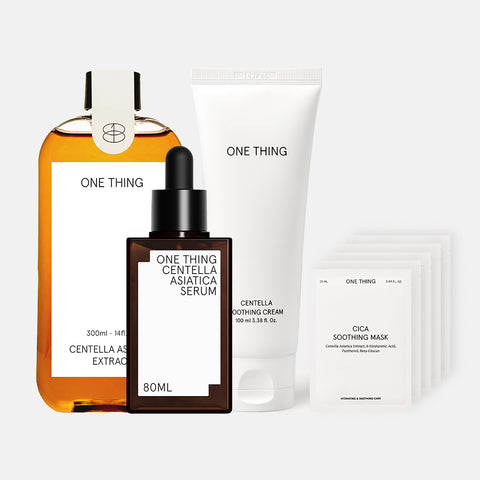 One Thing Centella Soothing Hydration Set (Centella Extract + Serum + Soothing Cream + 5 Sheet Masks)