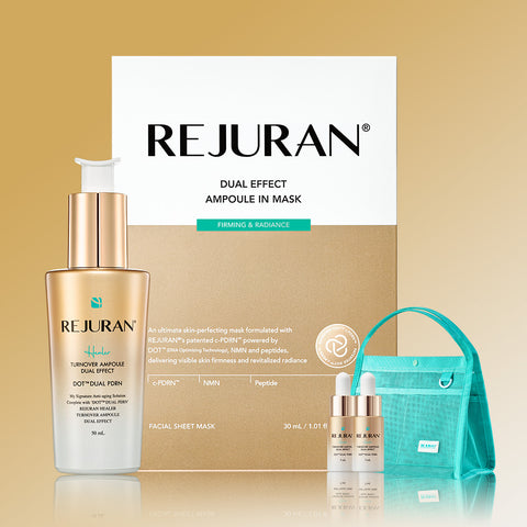 Rejuran Healer Turnover Ampoule Dual Effect 50 mL + Ampoule-in-Mask (5-sheet) 2-piece Set