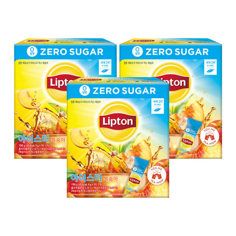 Lipton Zero Sugar Peach Iced Tea Mix 5g x 30 sticks (3 Pack)