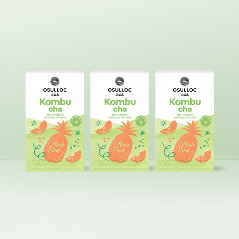 OSULLOC Kombucha 30 Sachets (Calamango 10 + Litchi Peach 10 + Apple Pine 10)