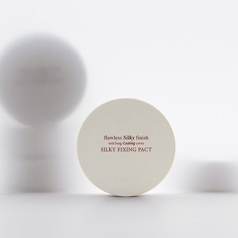 AGE20'S Silky Fixing Pact 14g (Full Size + Refill, 2 Puffs & 6ml Tone-Up Base)