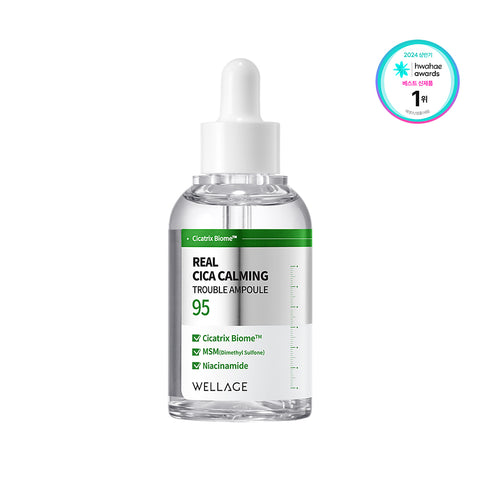Wellage Real Hyaluronic Blue 100 Ampoule 100ml + Real Cica Calming 95 Trouble Ampoule 50ml
