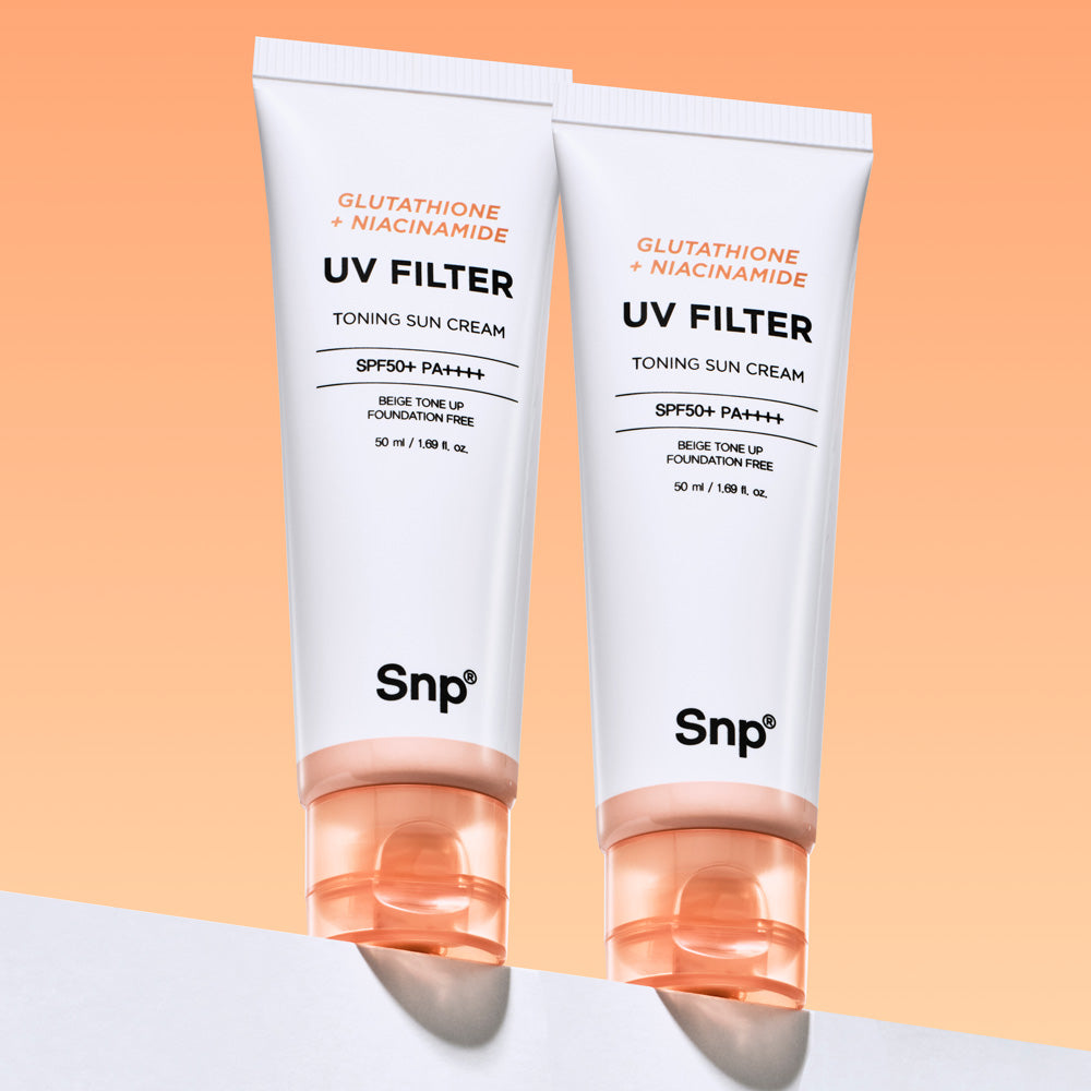 SNP Glutathione Niacinamide Toning Sun Cream 50ml (2 Pack)
