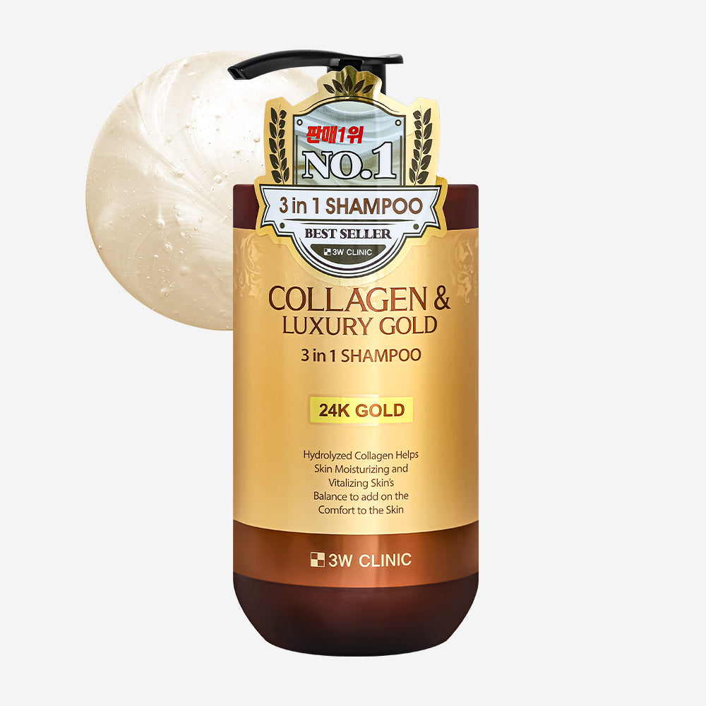 3W Clinic Collagen & Luxury Gold 3-IN-1 Shampoo 750ml