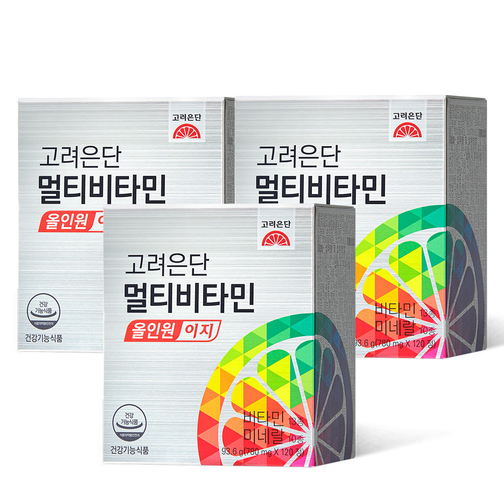 Koreaeundan Multivitamin All-in-One Easy 780mg x 120 Tablets (3 Pack) (6-Month Supply)
