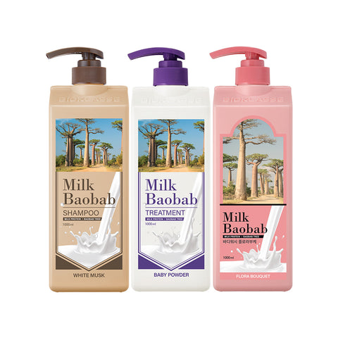 Milk Baobab Original Shampoo + Treatment + Body Wash (Lavender Garden), 1L, 3-pack