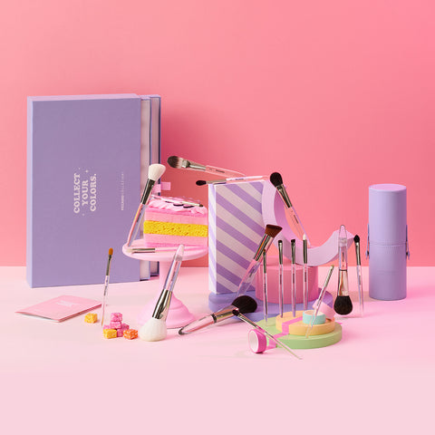 Picasso Collezioni Makeup Brush 18-Piece Set (Includes Purple Cylinder Case)