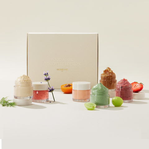 Skinfood Food Mask Discovery Edition 6-Piece Set (Strawberry, Lavender, Shine Muscat, Apricot, Lemon Dill, Honey Sugar) ? 120ml