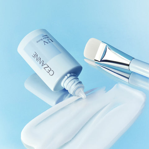 Cezanne Make Keep Base Light Blue + Mini Base Brush 2-Piece Set SPF28 PA++