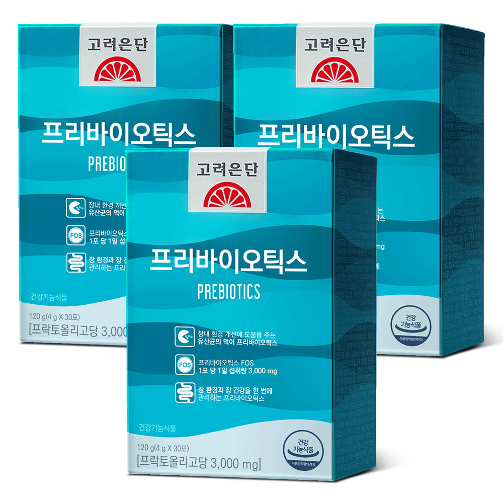 Koreaeundan Prebiotics Fructooligosaccharide (FOS) Powder 30 Sachets (3 Pack)
