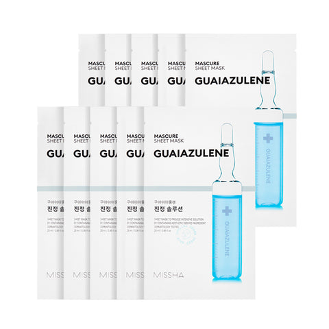 MISSHA Soothing Solution Sheet Mask (Guaiazulene) 10P