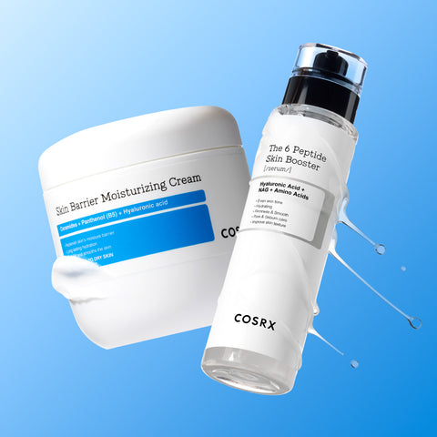 COSRX The 6 Peptide Skin Booster Serum + Skin Barrier Moisturizing Cream 2-piece Set