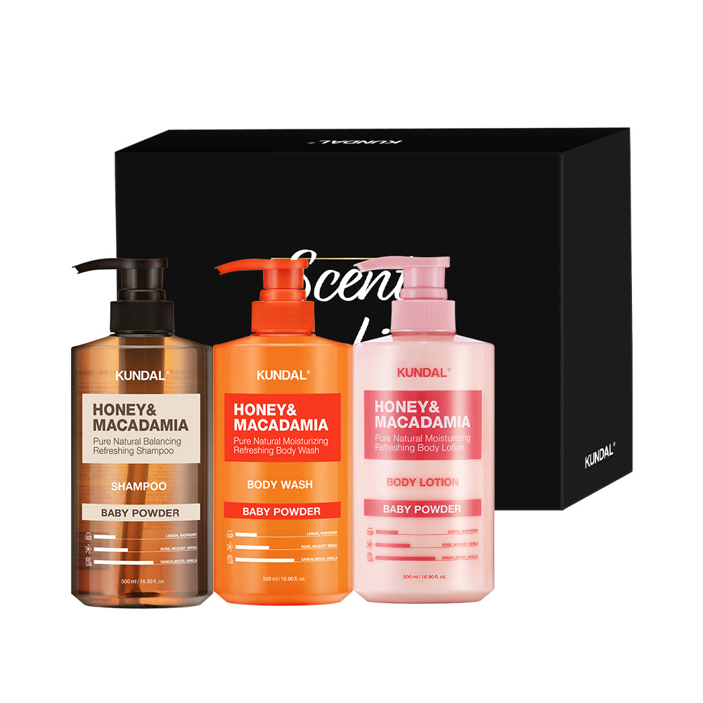 Kundal 3-Piece Set (Shampoo, Body Wash, Body Lotion) 500ml
