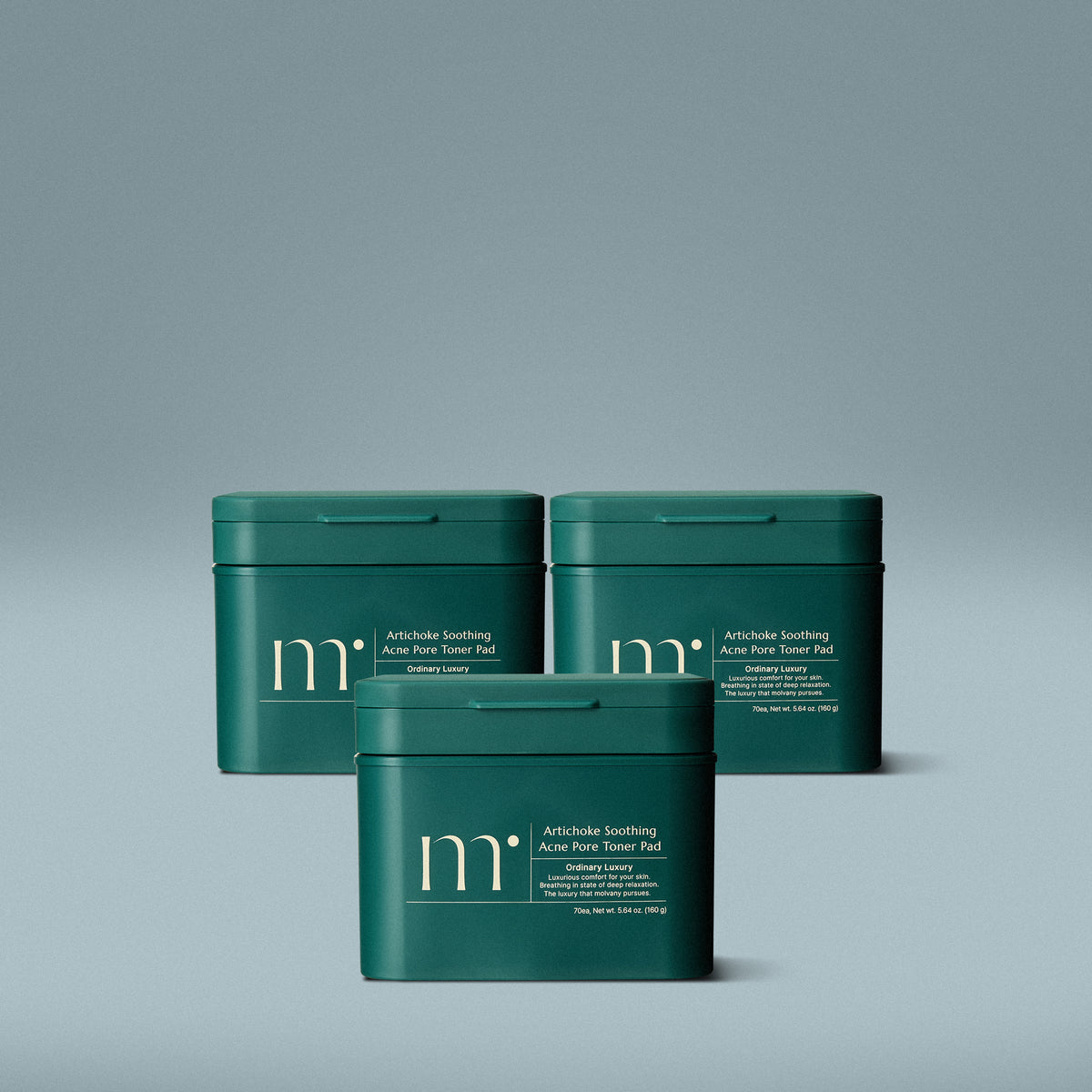 Molvany Artichoke Soothing Acne Pore Toner Pads 70 pads (3 Pack)