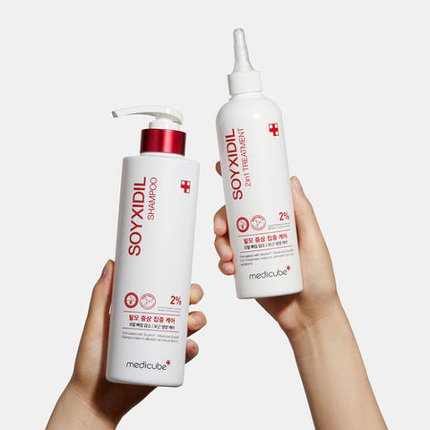 Medicube Soysidil Scalp Volume Anti-Hair Loss Shampoo (Baby Powder) 490ml 2 Pack