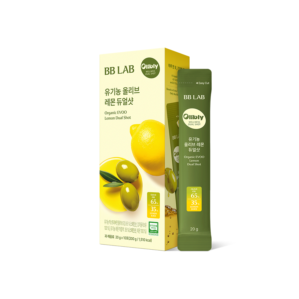 Nutrione BB Lab Organic Olive Oil & Lemon Juice Dual-Shot OleShot Stick 1 Box (10 Sticks)
